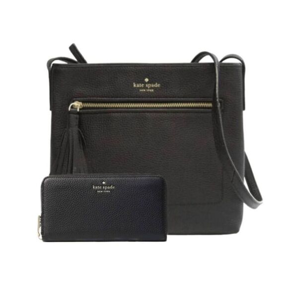 KATE SPADE Chester Street Dessi Pebbled Leather Crossbody And Wallet Set - Picture 1 of 12